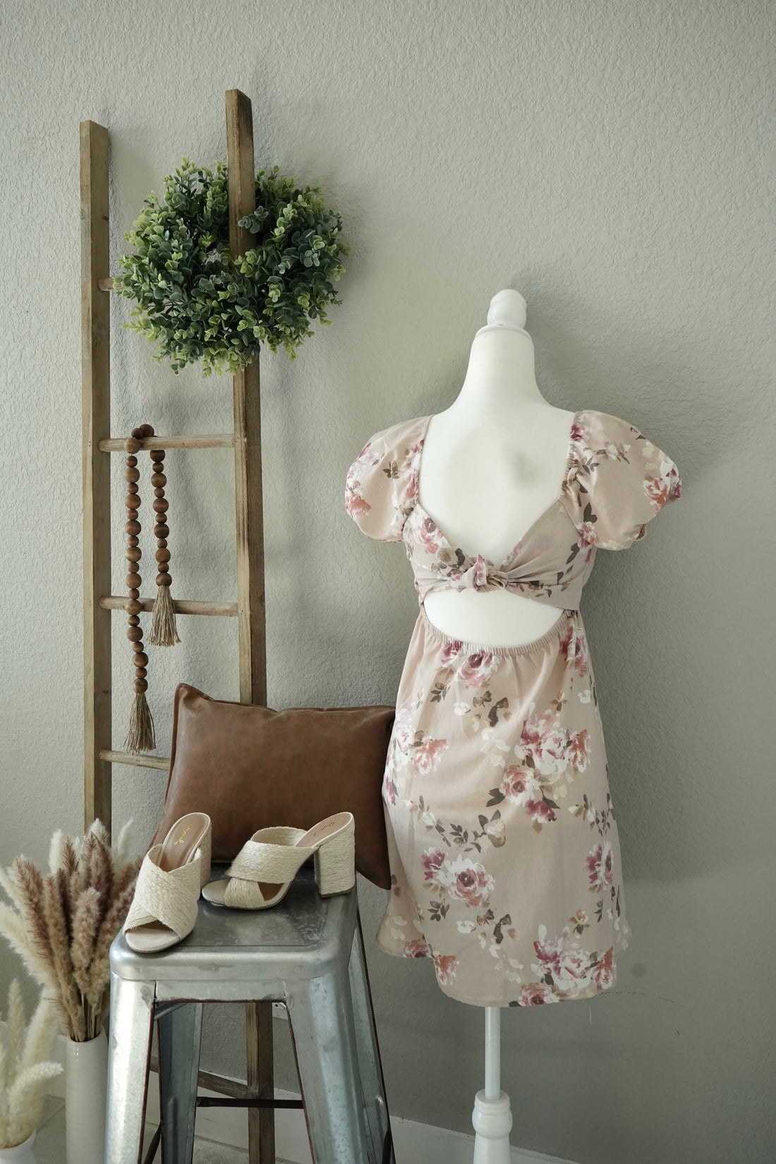 Vanessa Back-Tie Floral Dress