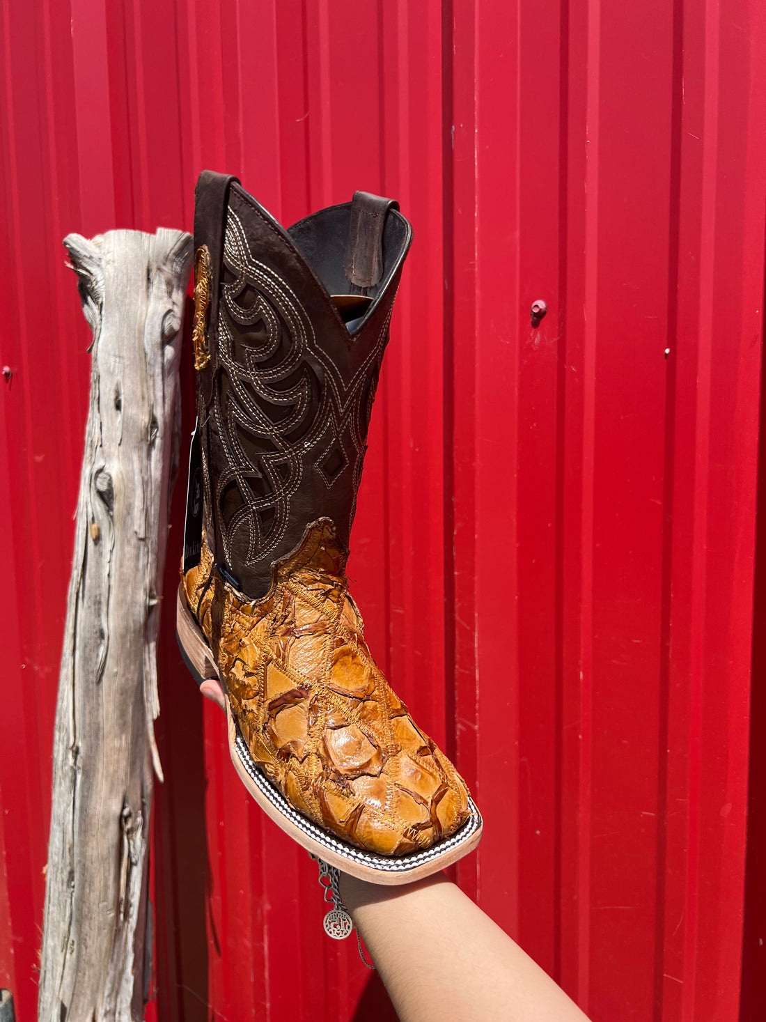 Exotic Fish Patchwork Butter Boots