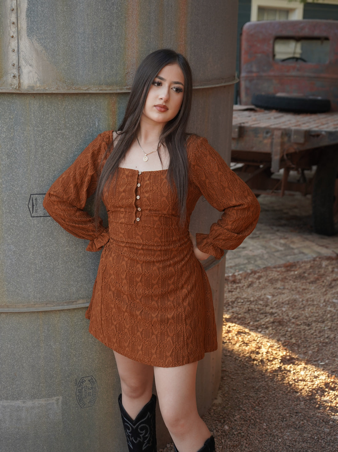 Hailey Lace Mini Dress Josie's Boutique & Western Wear Hailey Lace Mini Dress Josie's Boutique & Western Wear