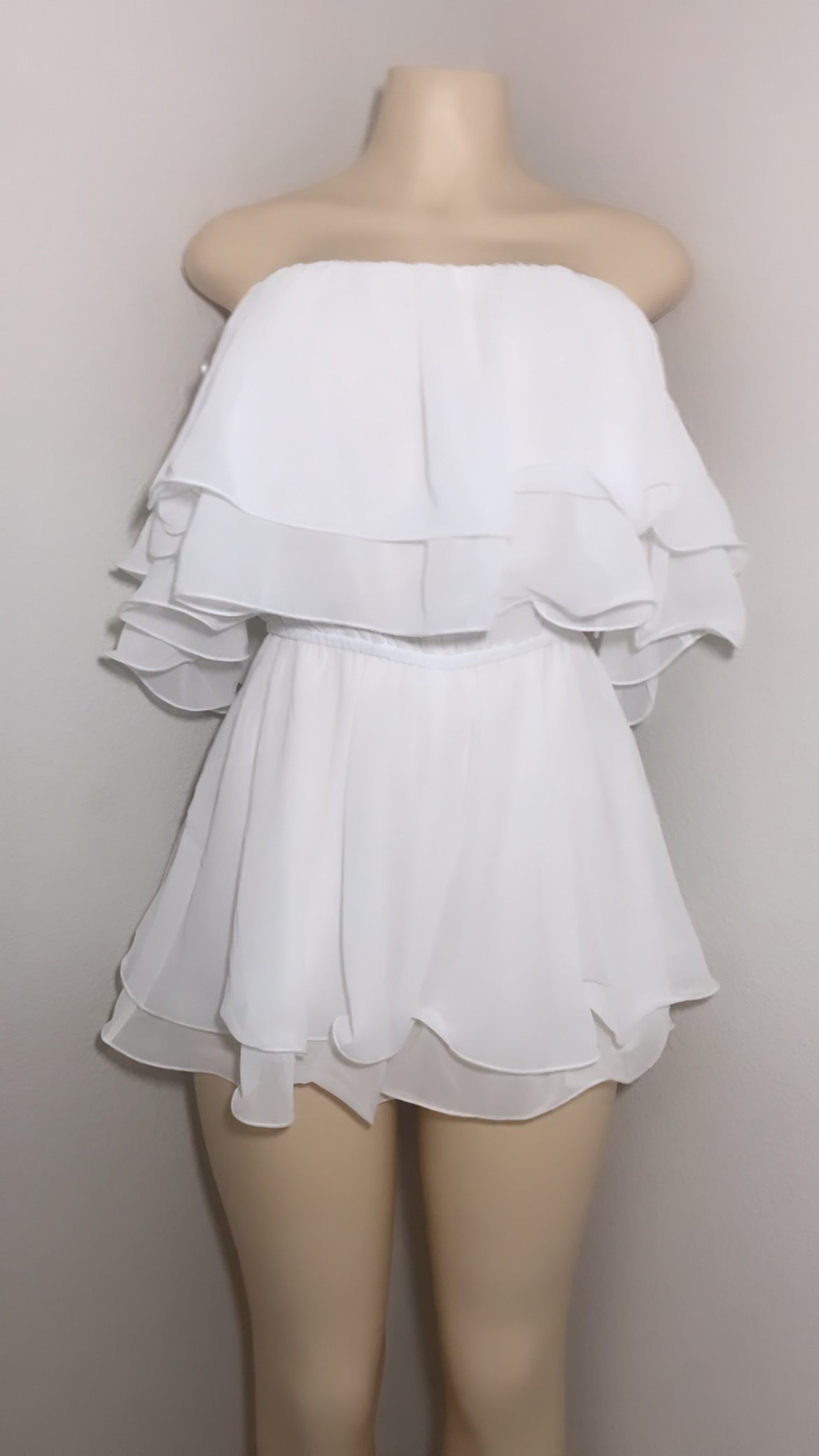 Rosalia Blooming Off Shoulder Ruffle Mesh Romper – Josie's